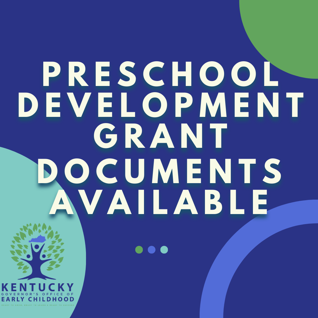 Preschool Development Grant Documents Available